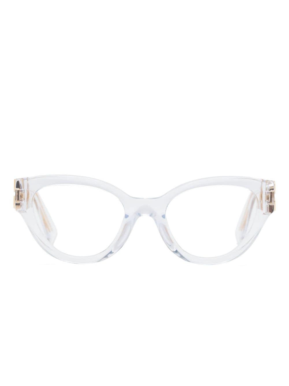 Image 1 of Miu Miu Eyewear transparent logo-plaque glasses