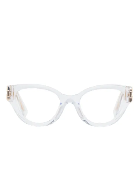 Miu Miu Eyewear lentes con armazón transparente y placa del logo