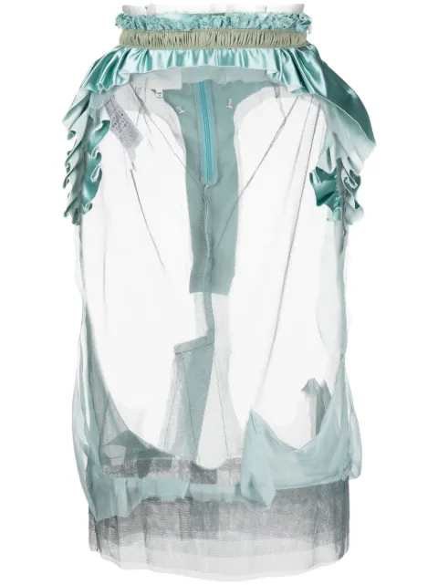 Maison Margiela ruffle-detailing sheer skirt 