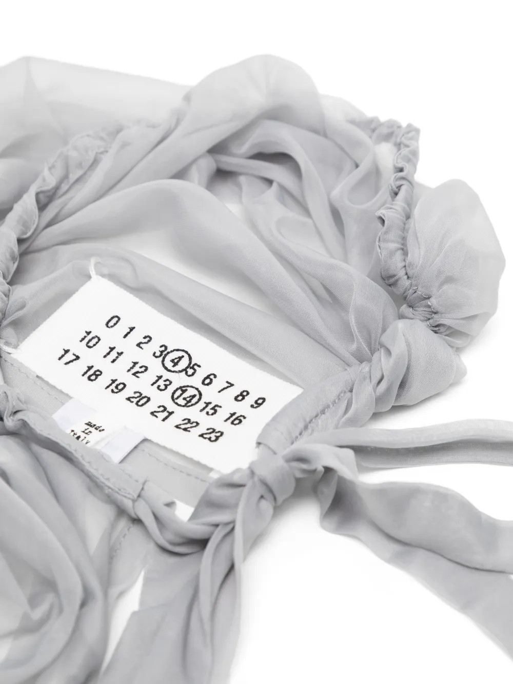 Maison Margiela logo-patch head scarf - Grijs