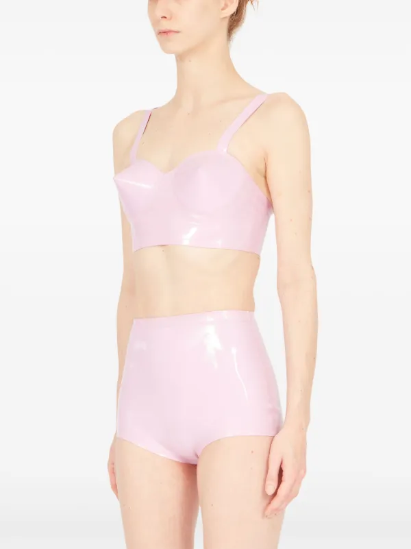 【関税込み】maison margiela Latex bra Maison Margiela Latex Balconette Bra | Pink | FARFETCH
