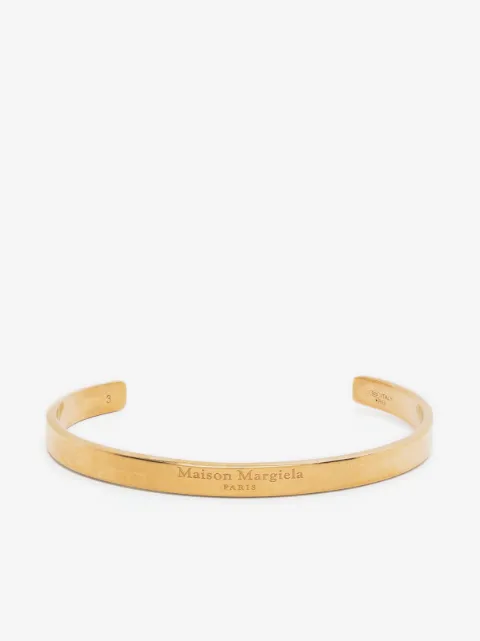Maison Margiela logo-engraved cuff bracelet