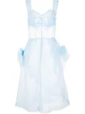 Maison Margiela bow-appliqué tulle midi dress - Blue