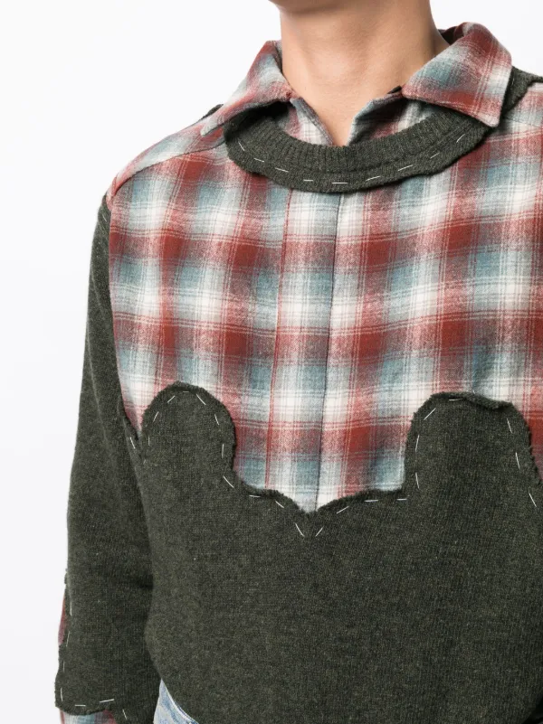 Maison Margiela x Pendleton yoke-detail Jumper | Green