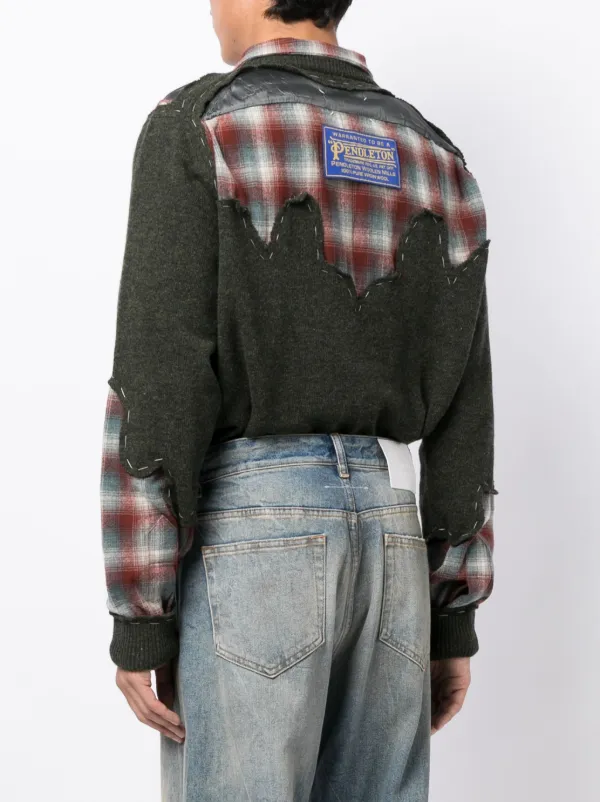 Maison Margiela x PENDLETON ジップアップフーディー Maison Margiela x Pendleton yoke-detail zip-up Hoodie