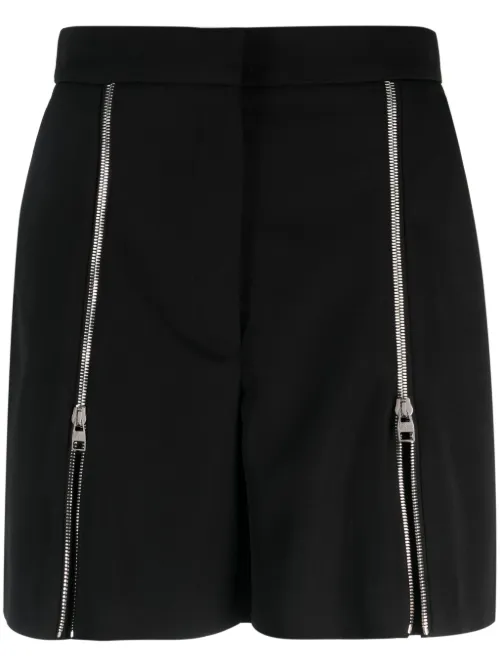 Short en laine à détails de zips - Alexander McQueen - Modalova