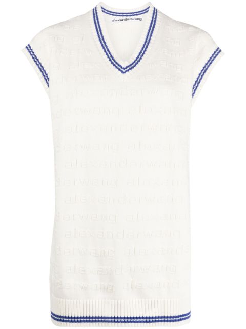 Alexander Wang stripe-detail knitted sleeveless top Women