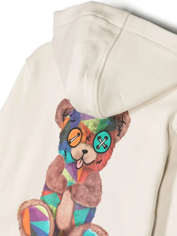 Barrow Kids logo print Cotton Hoodie Farfetch