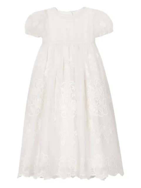 Dolce & Gabbana Kids Christening jurk met borduurwerk en pofmouwen