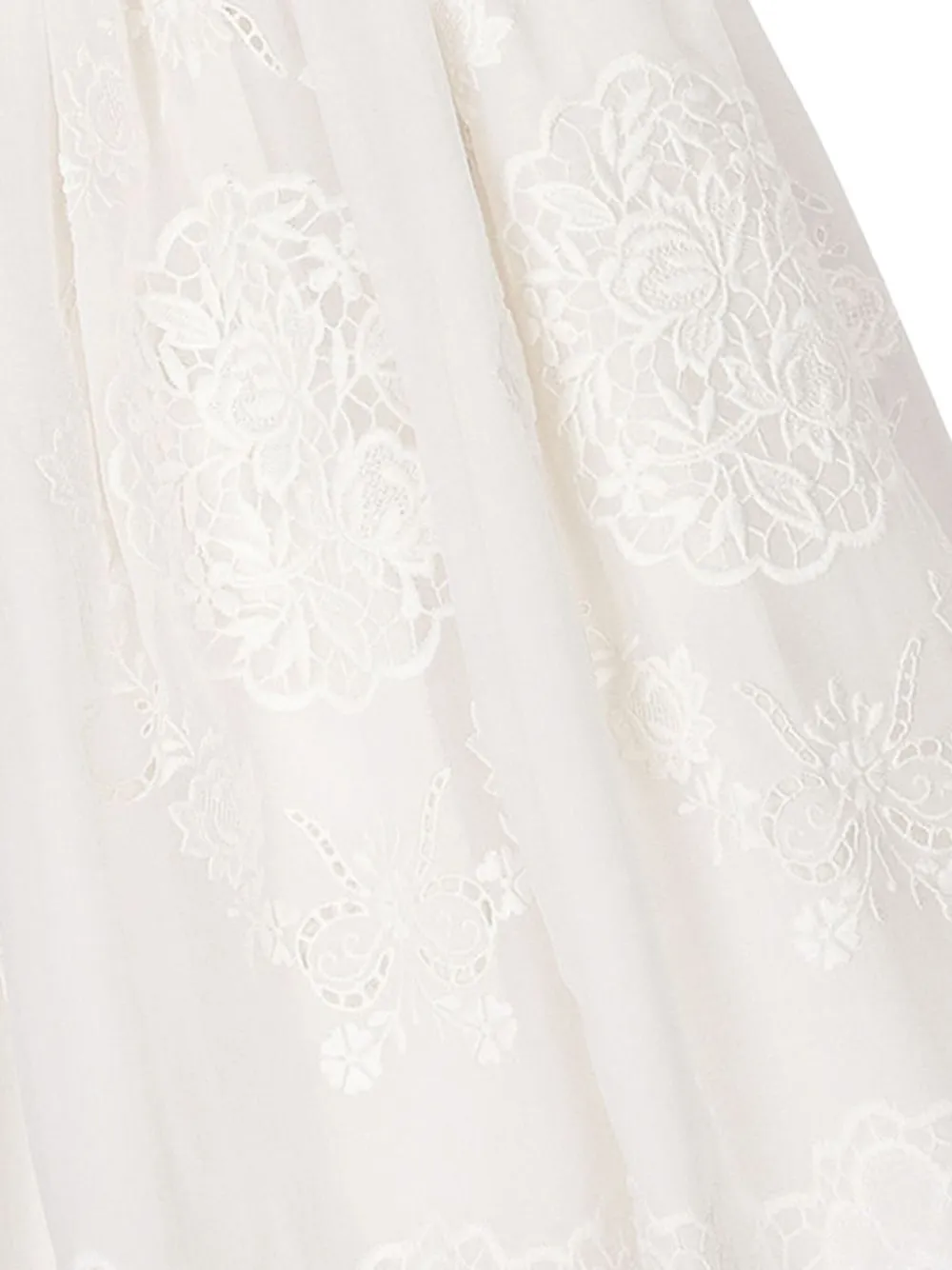 Dolce & Gabbana Kids Christening jurk met borduurwerk en pofmouwen Wit