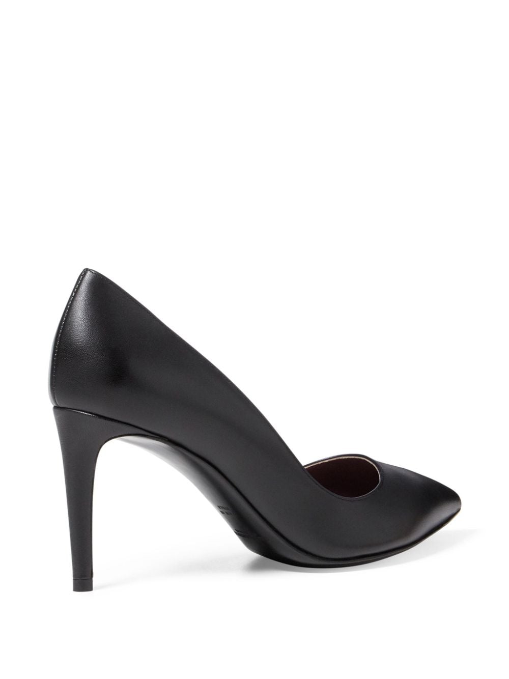 Shop Ralph Lauren Armissa 75mm Leather Pumps In Black