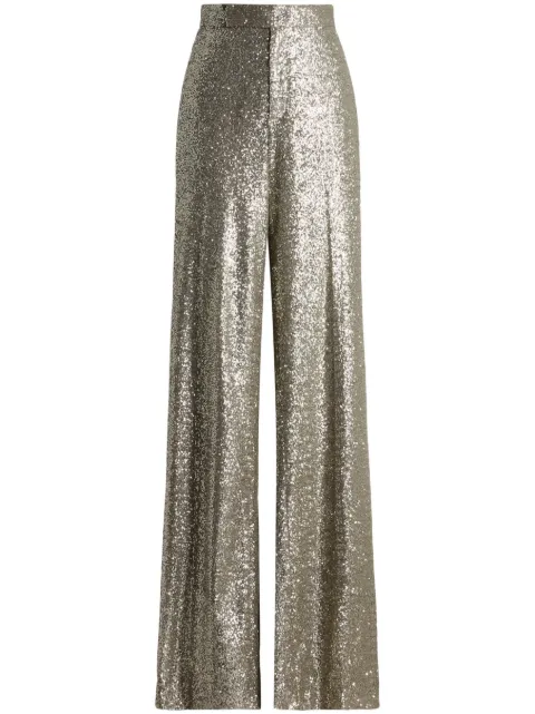 Ralph Lauren Collection pantalones Welles bordados con lentejuelas