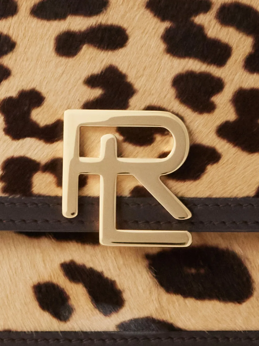 Ralph Lauren Rl Leopard-print Leather Crossbody Bag In Multi