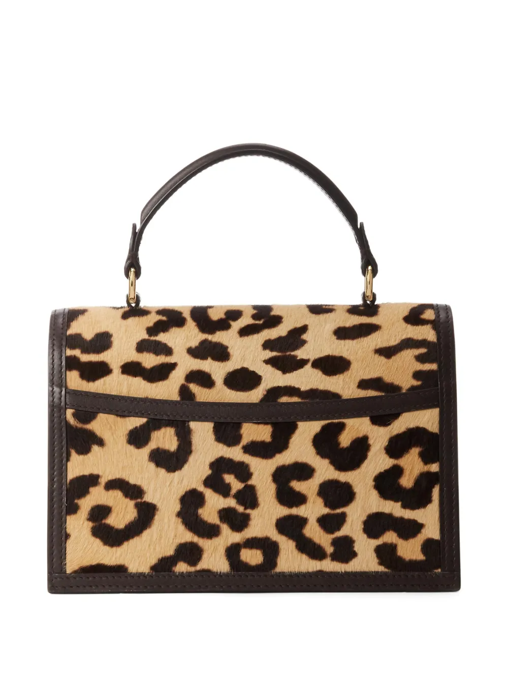 Ralph Lauren Rl Leopard-print Leather Crossbody Bag In Multi