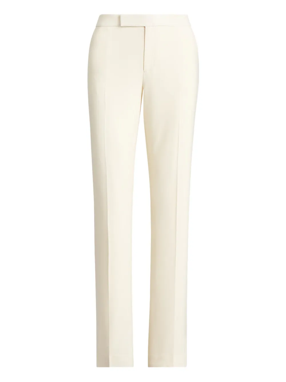 pressed-crease wool trousers