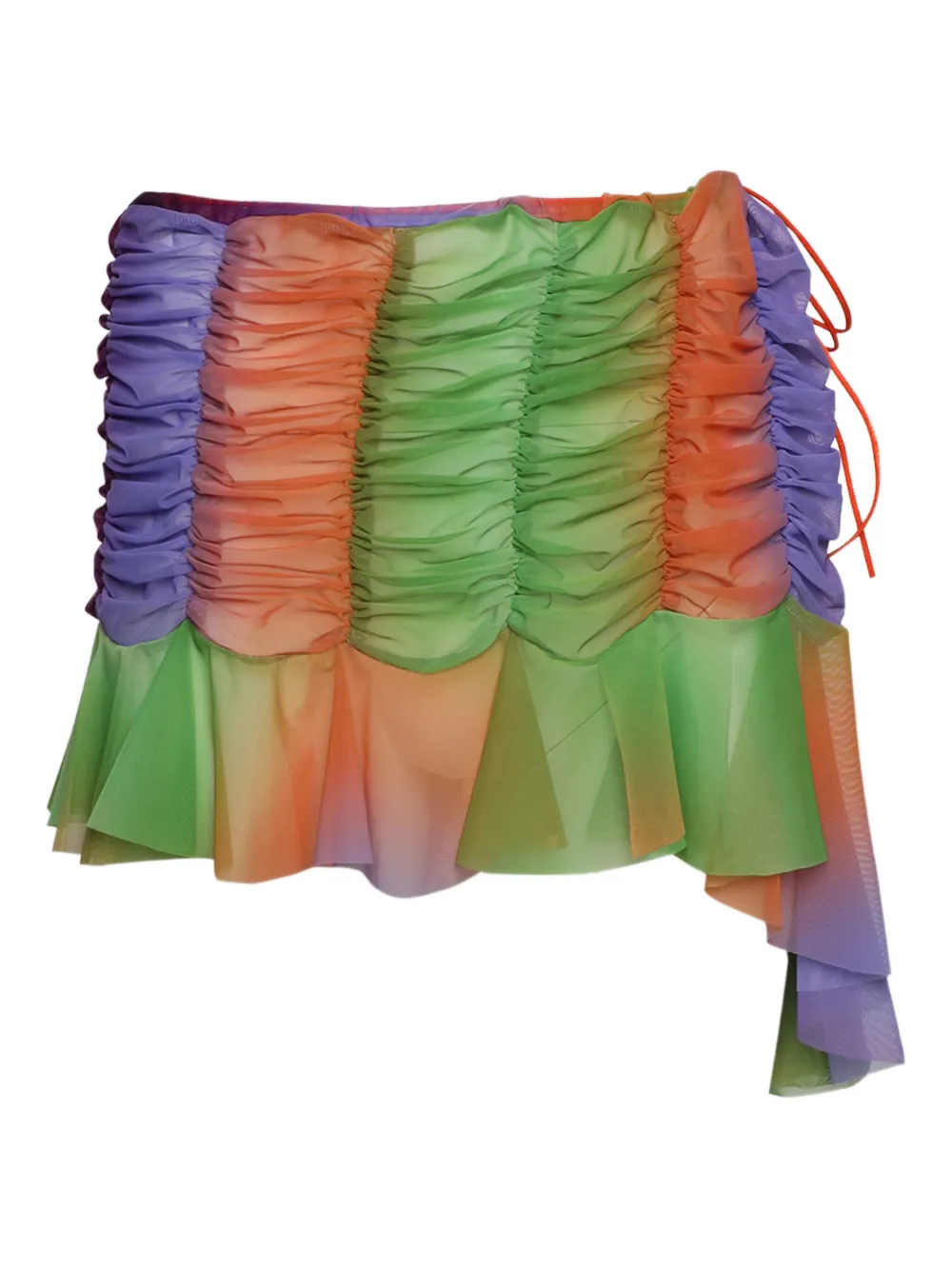 ESTER MANAS Mini-rok met ruches Groen