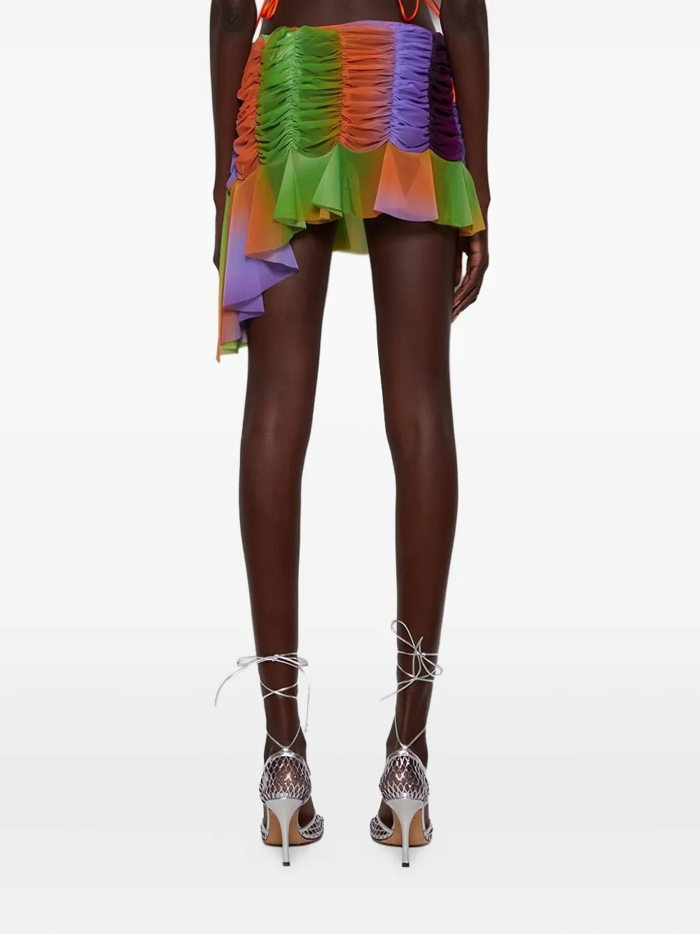 ESTER MANAS Mini-rok met ruches Groen