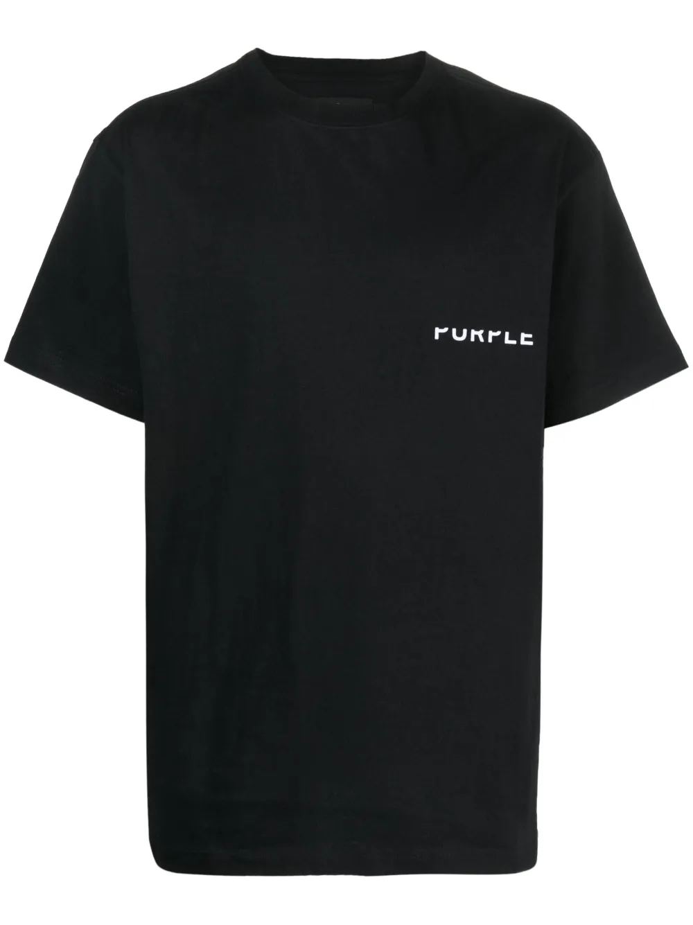 Purple Brand T-shirt met logoprint Zwart