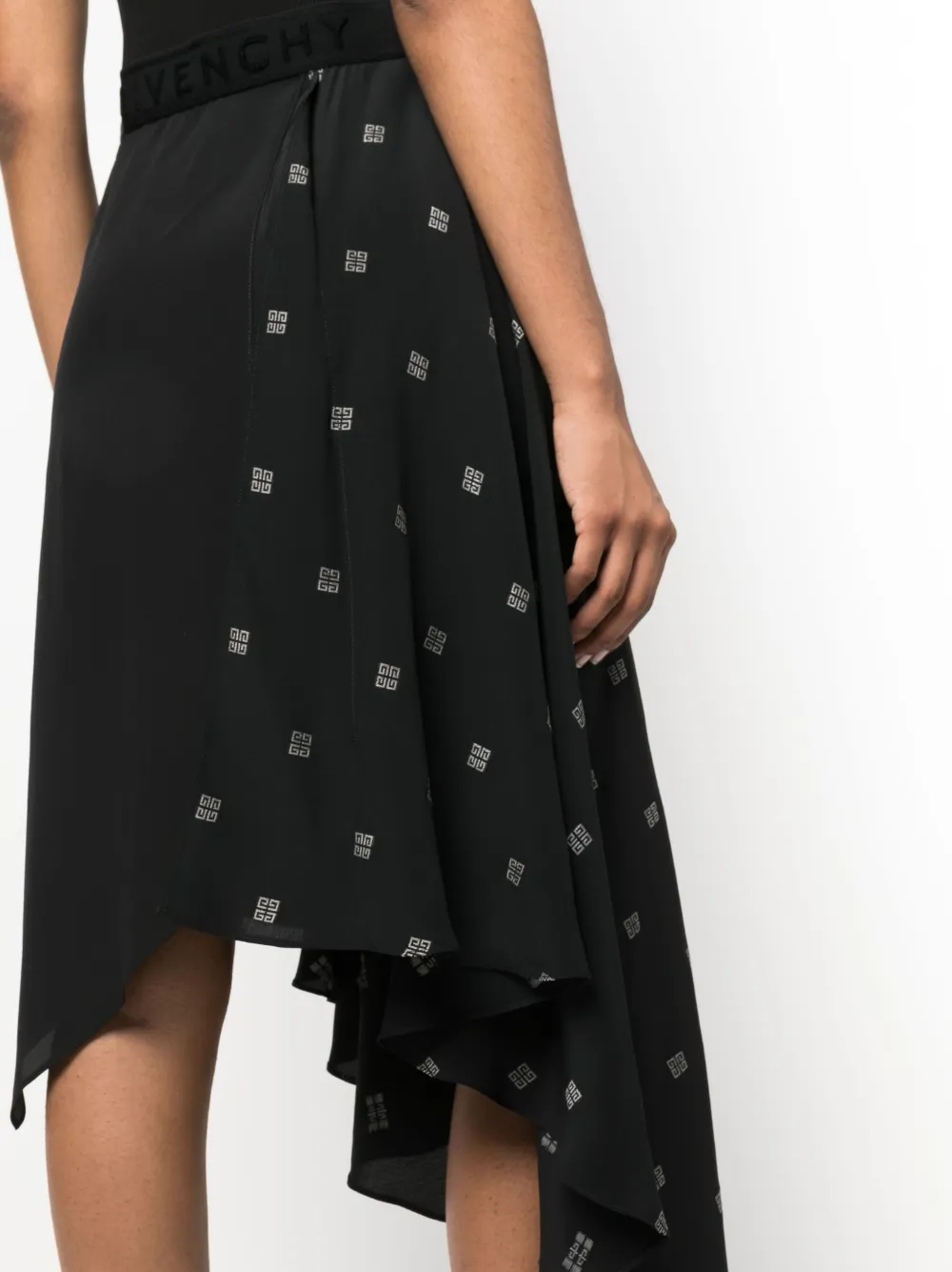 Givenchy Jurk met asymmetrische afwerking Zwart