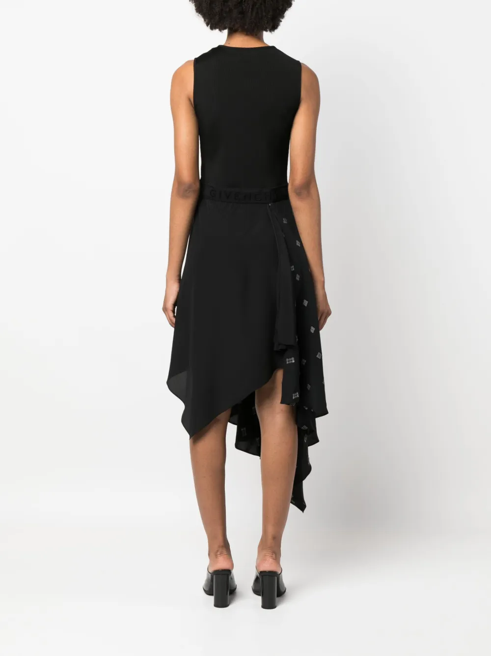Givenchy Jurk met asymmetrische afwerking Zwart