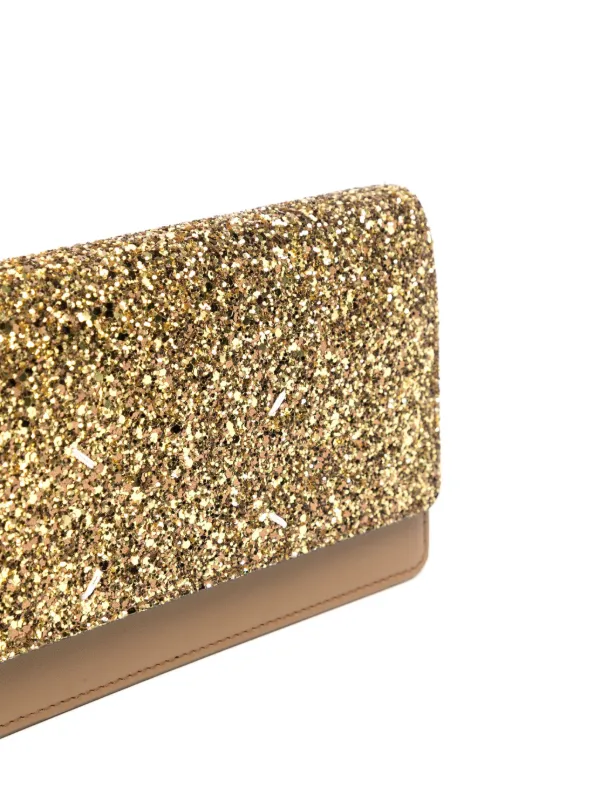 [Maison Margiela] Glitter Chain Wallet - Gold ☆送料込☆ Maison Margiela glitter-effect wallet-on-chain | Gold