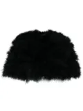 TWINSET turkey-feathers cropped cape jacket - Black