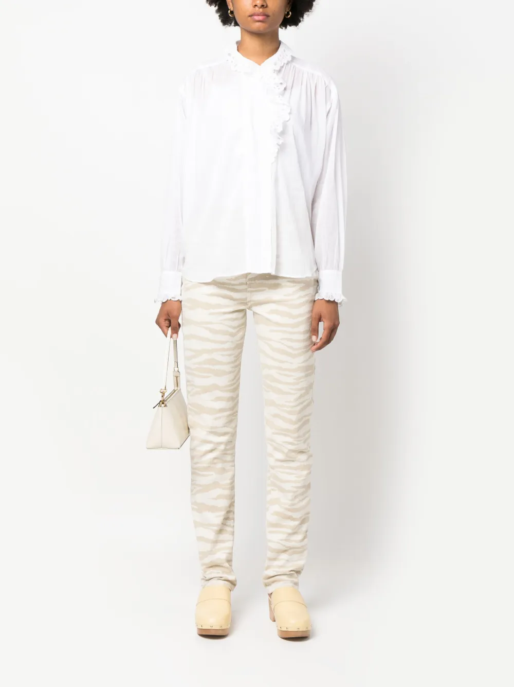MARANT ÉTOILE Blouse met ruches - Wit