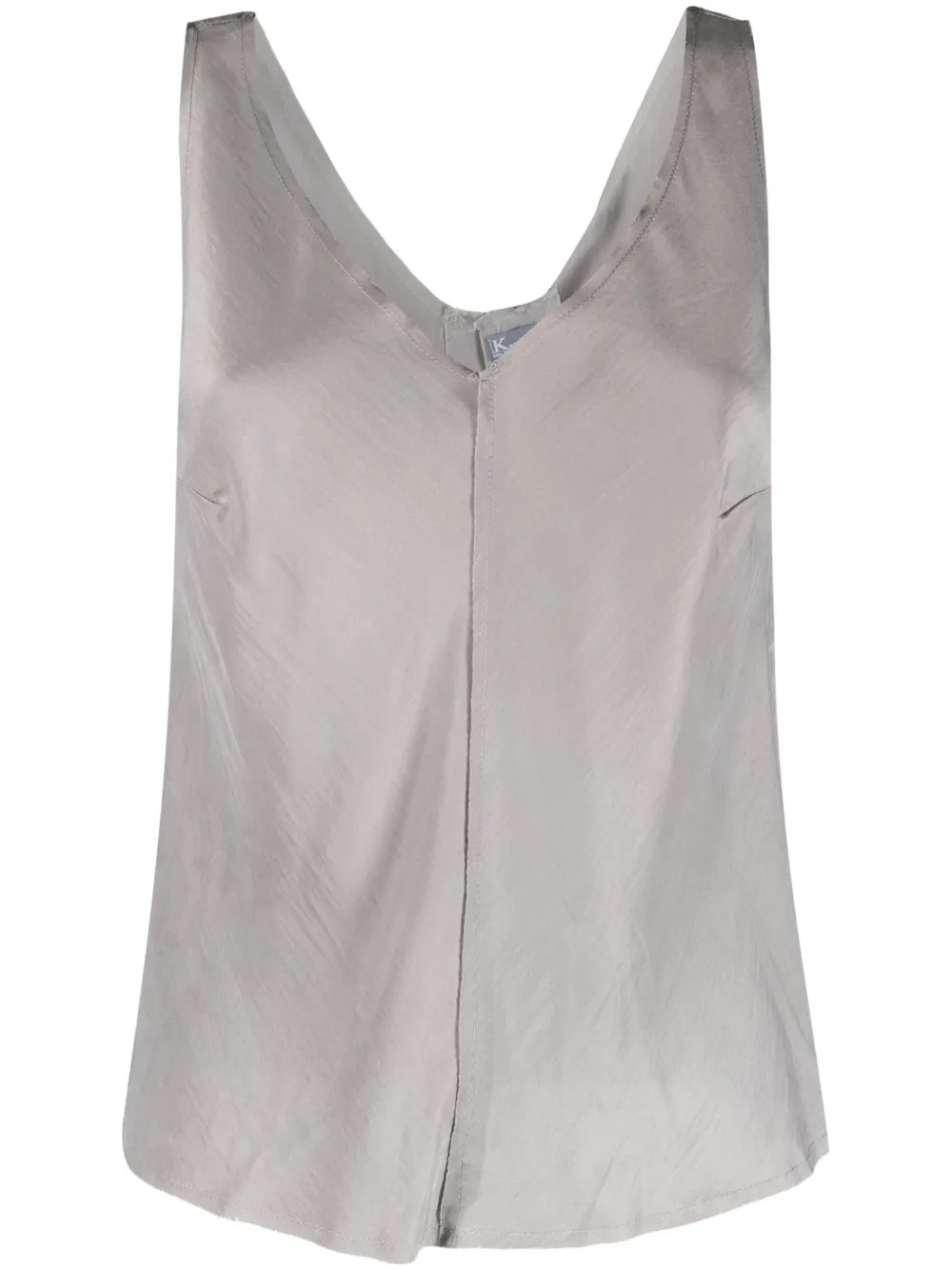 Kristensen Du Nord V-neck Sleeveless Blouse In Grey