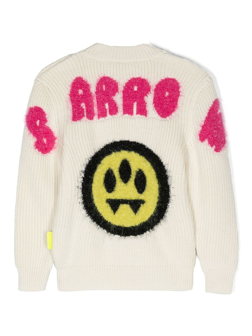 Barrow kids crew-neck intarsia-knit sweatshirt - Beige