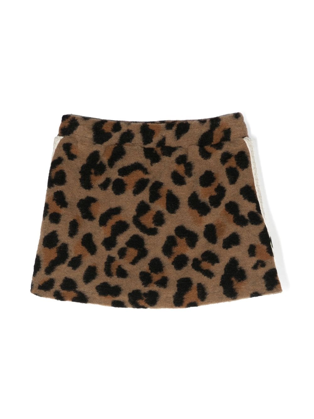 Barrow kids cheetah-print brushed miniskirt - Bruin