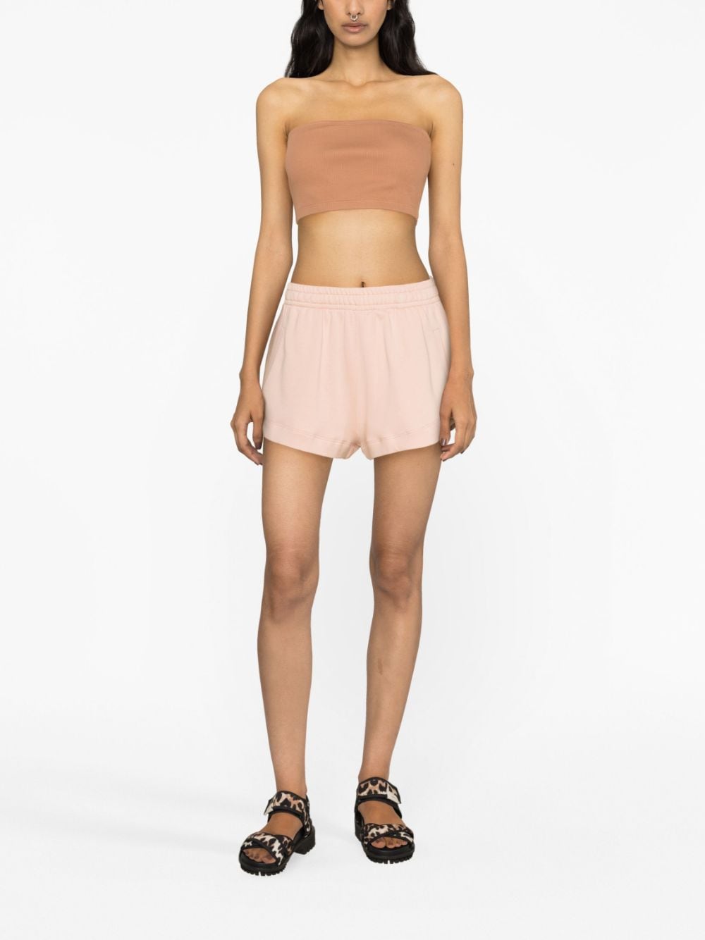 Shop Styland Organic-cotton Jersey Shorts In Pink