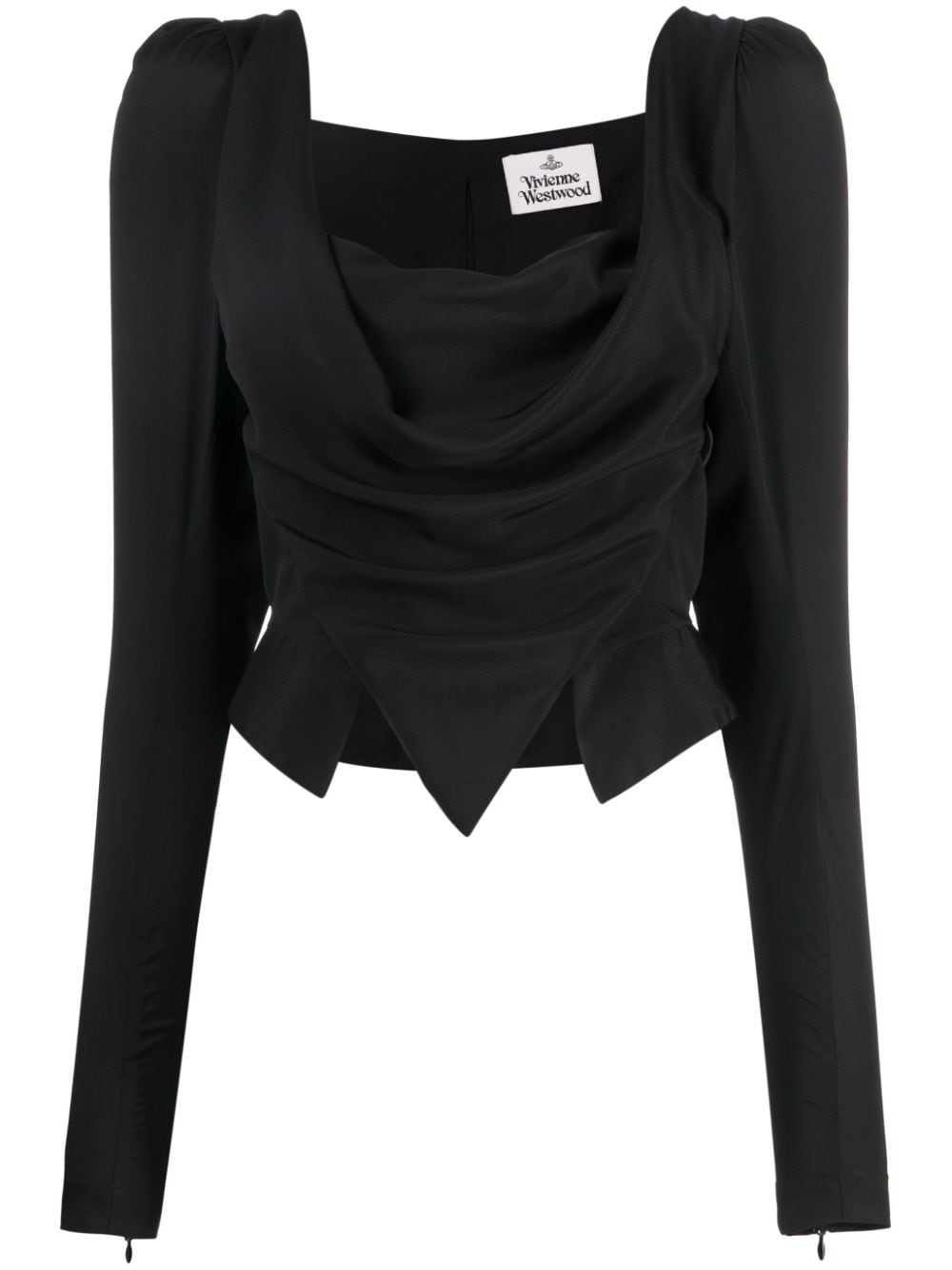 Vivienne Westwood draped asymmetric top - Black