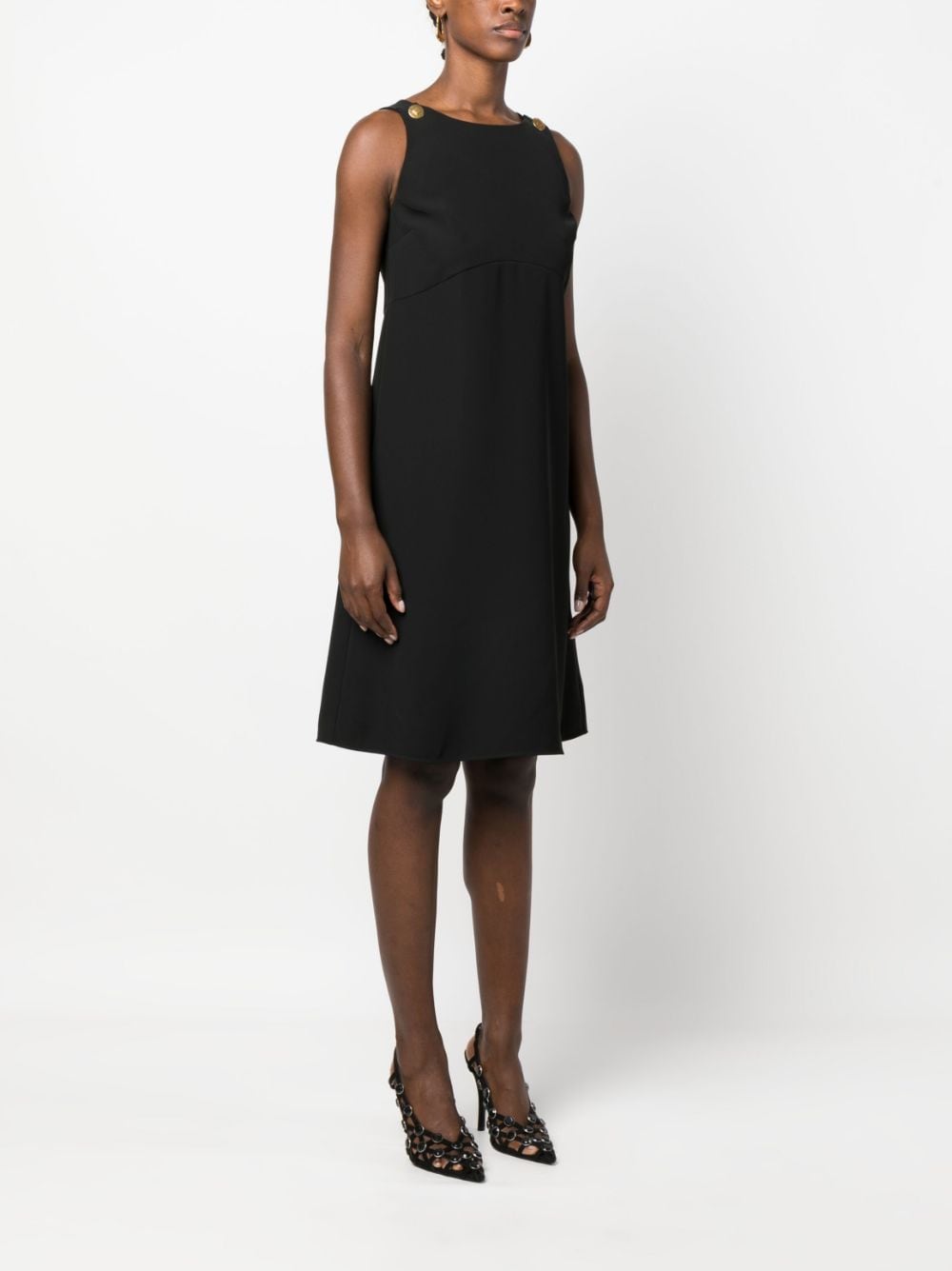Shop Givenchy Button-detail Sleeveless Dress In Black