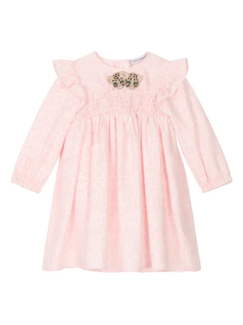 Dolce & Gabbana Kids Ausgestelltes Kleid mit Rüschen
