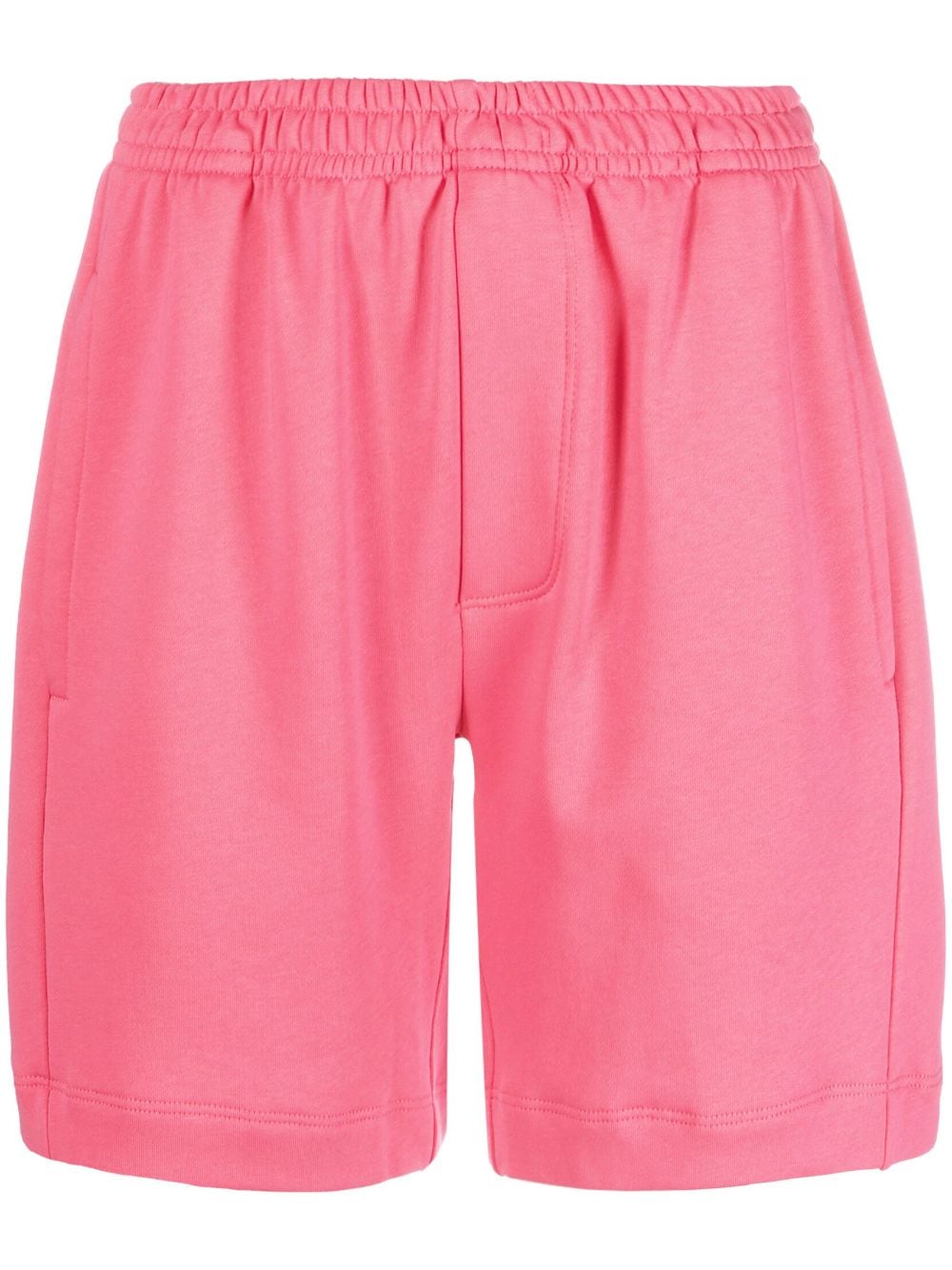 elasticated-waistband organic-cotton shorts