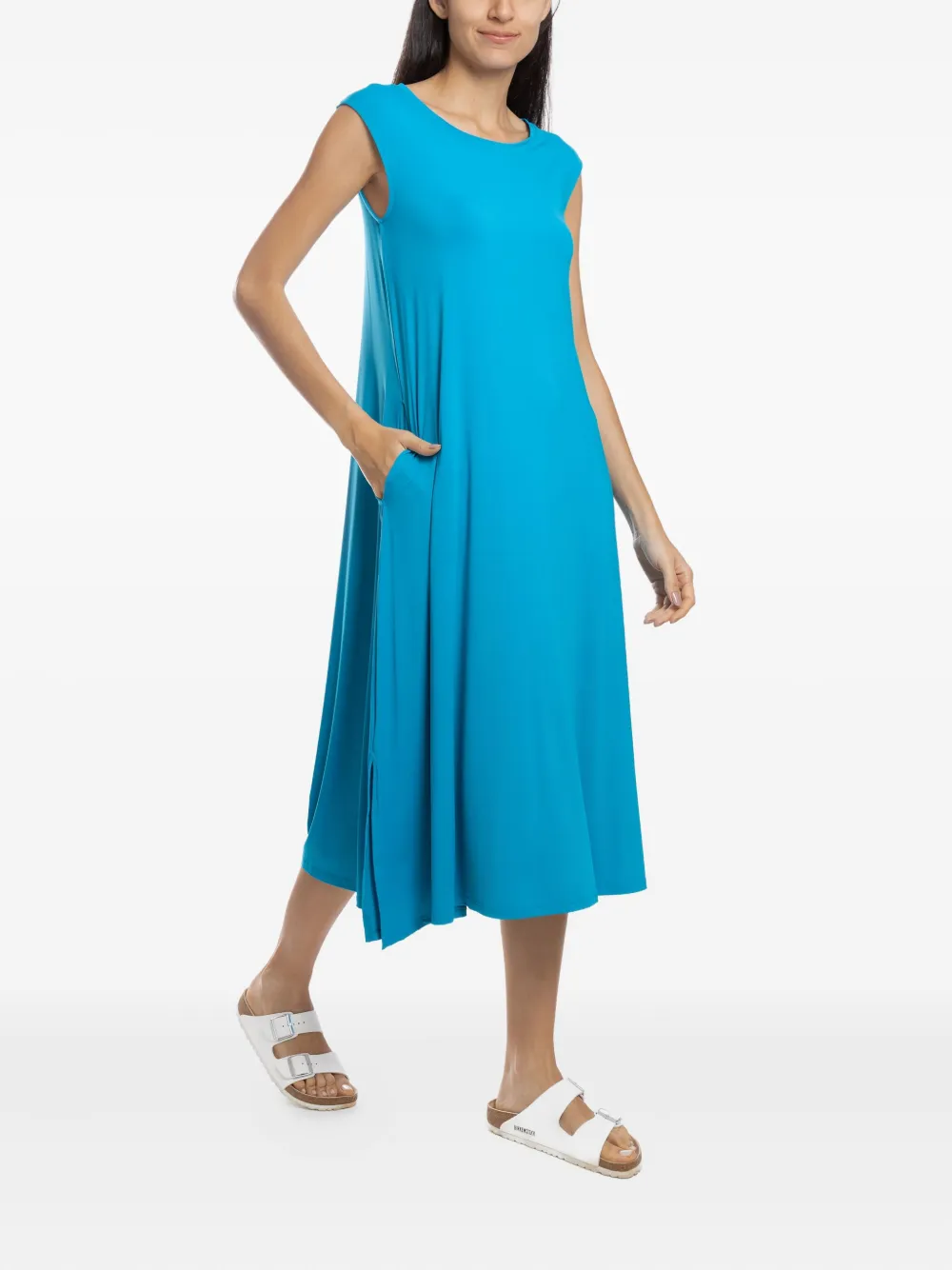 Lygia & Nanny side-pockets midi dress Blauw