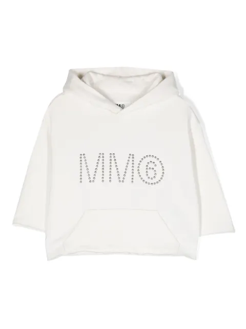 MM6 Maison Margiela Kids logo-embellished cotton hoodie