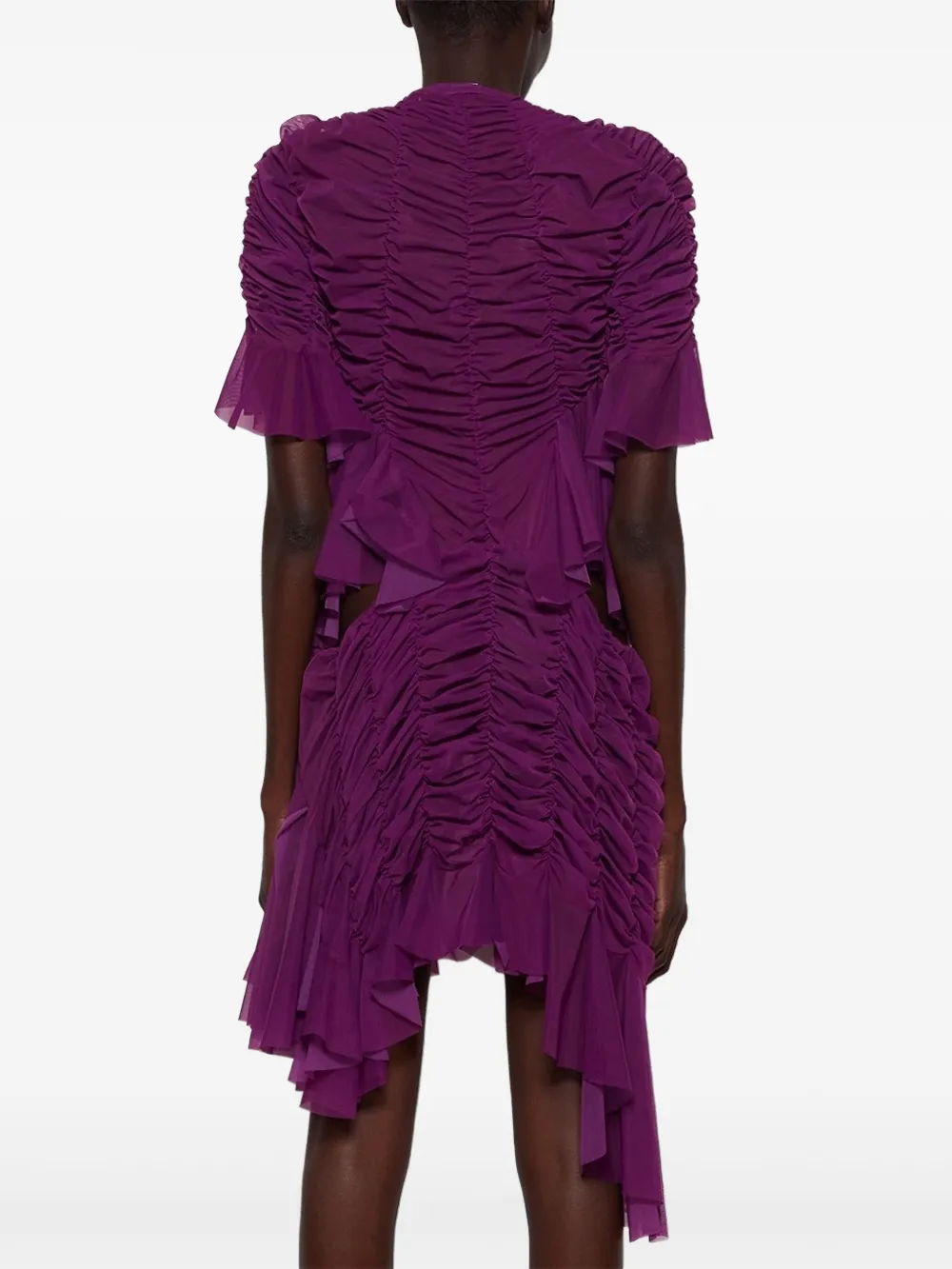 Cut-Out Ruched Mini Dress
