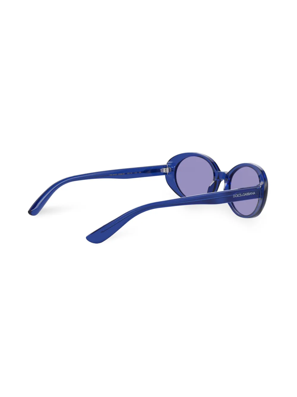 Shop Dolce & Gabbana Re-edition Oval-frame Sunglasses In Blau