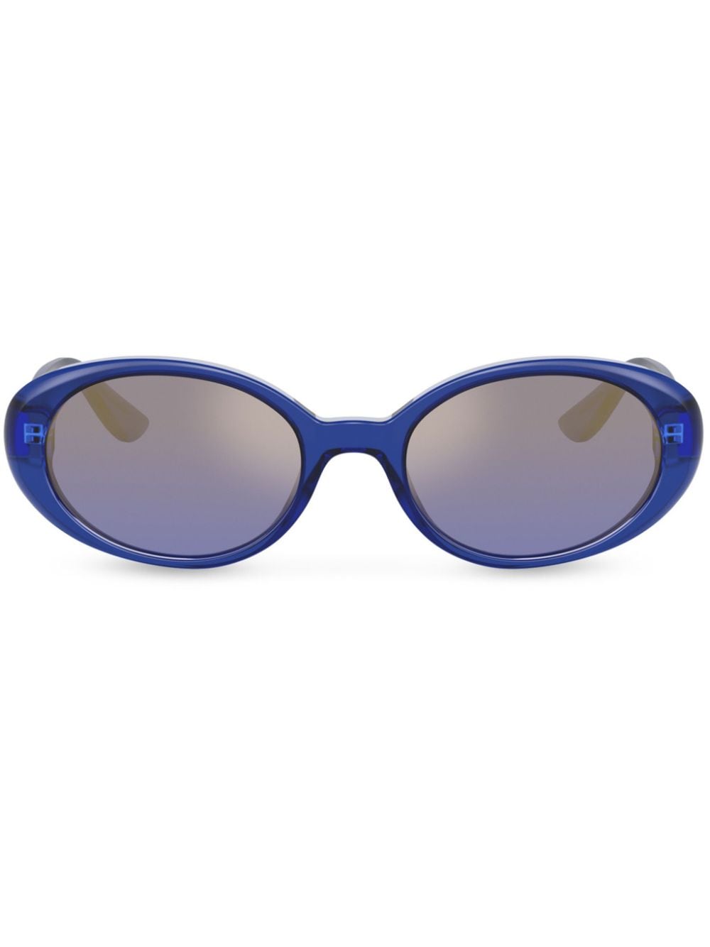 Shop Dolce & Gabbana Re-edition Oval-frame Sunglasses In Blau