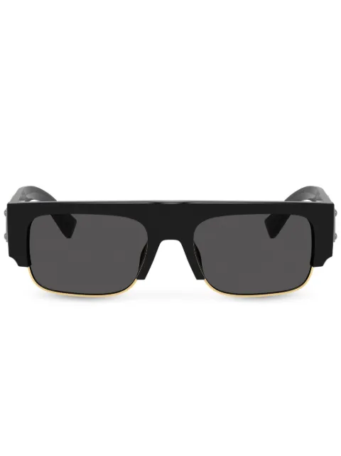 Dolce & Gabbana Eyewear logo-plaque rectangle-frame sunglasses