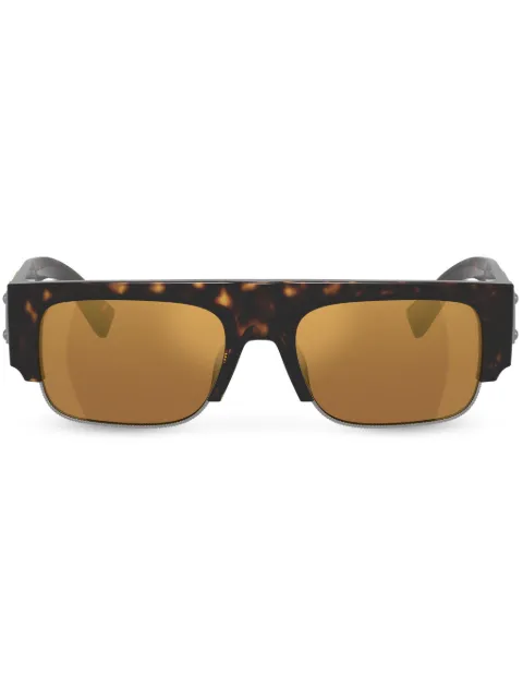 Dolce & Gabbana Eyewear lentes de sol con armazón rectangular estilo carey