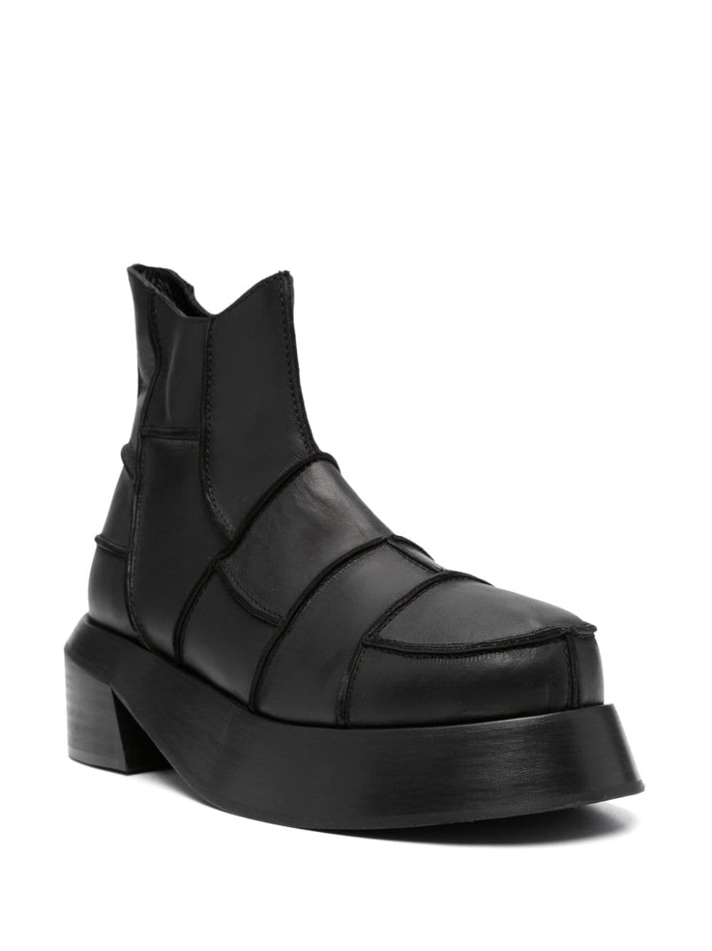 Eckhaus Latta 60mm patchwork ankle boots - Zwart