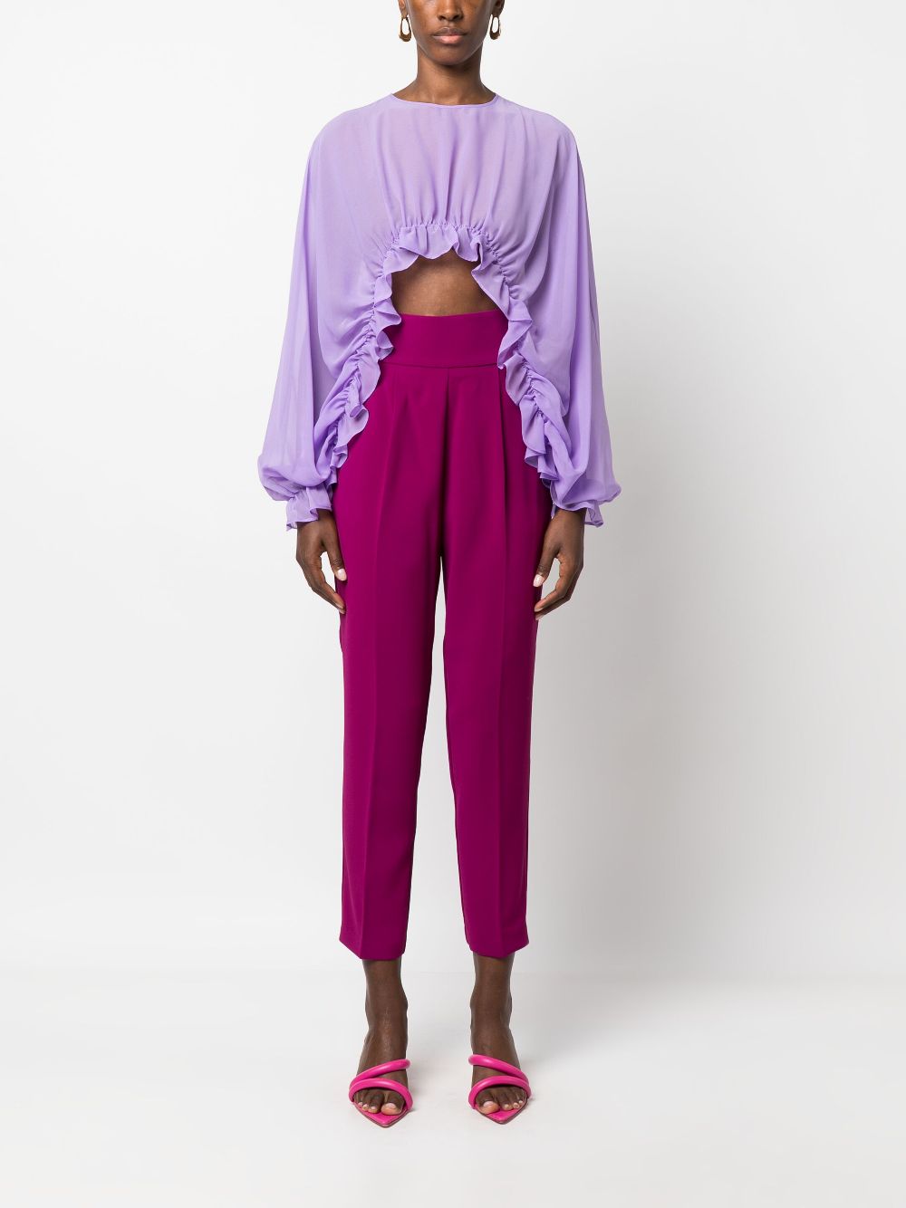 PINKO tapered tailored trousers - Paars