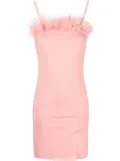 TWINSET feather-trim fitted minidress - Pink