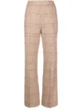 TWINSET plaid-check flared trousers - Neutrals