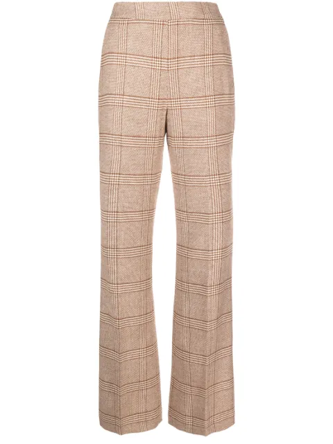 TWINSET pantalones con cuadros estampados 