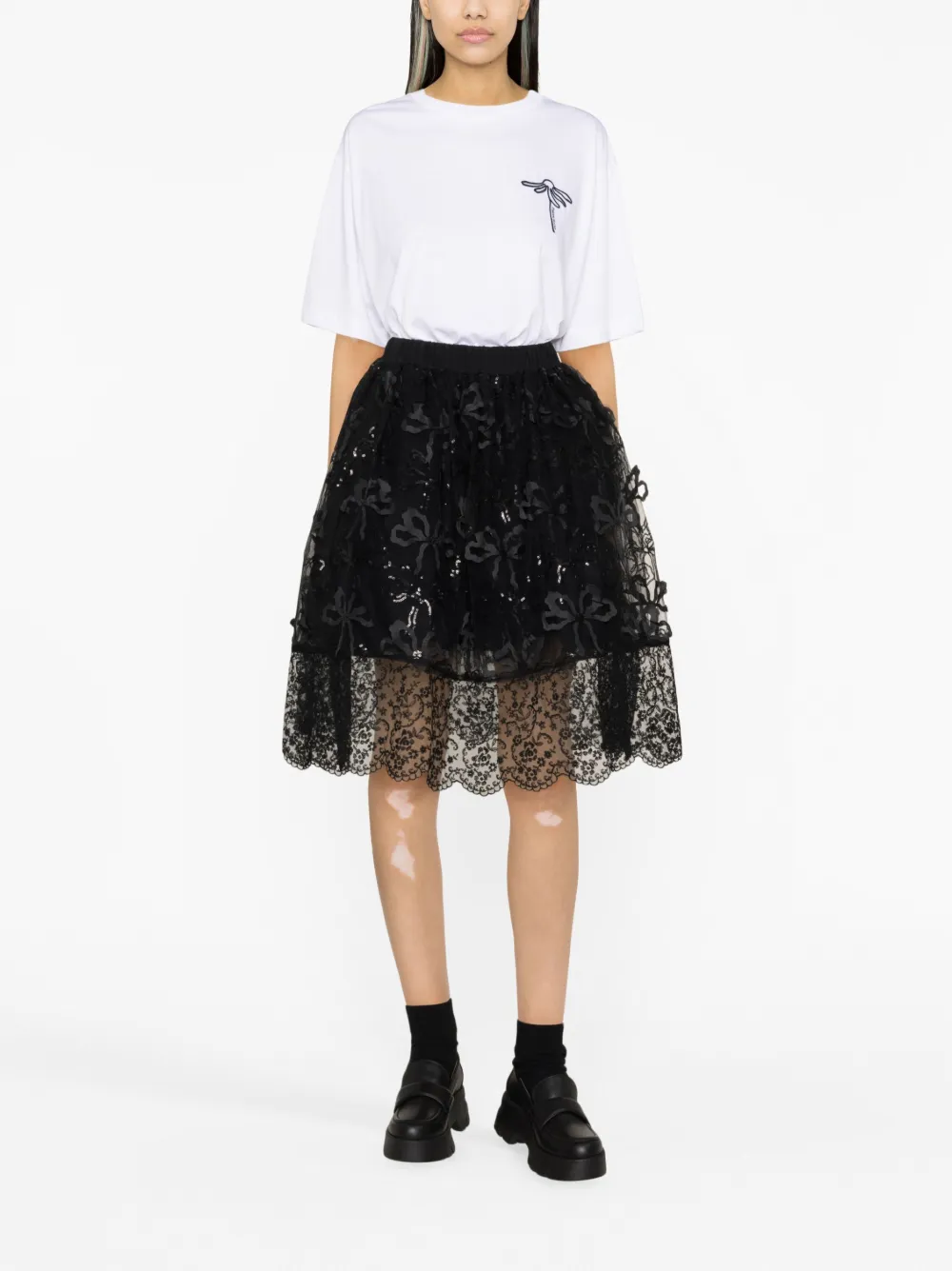 Simone Rocha Rok met A-lijn - Zwart