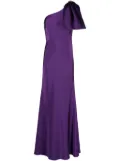 Sachin & Babi Aubrey satin-finish bow gown - Purple