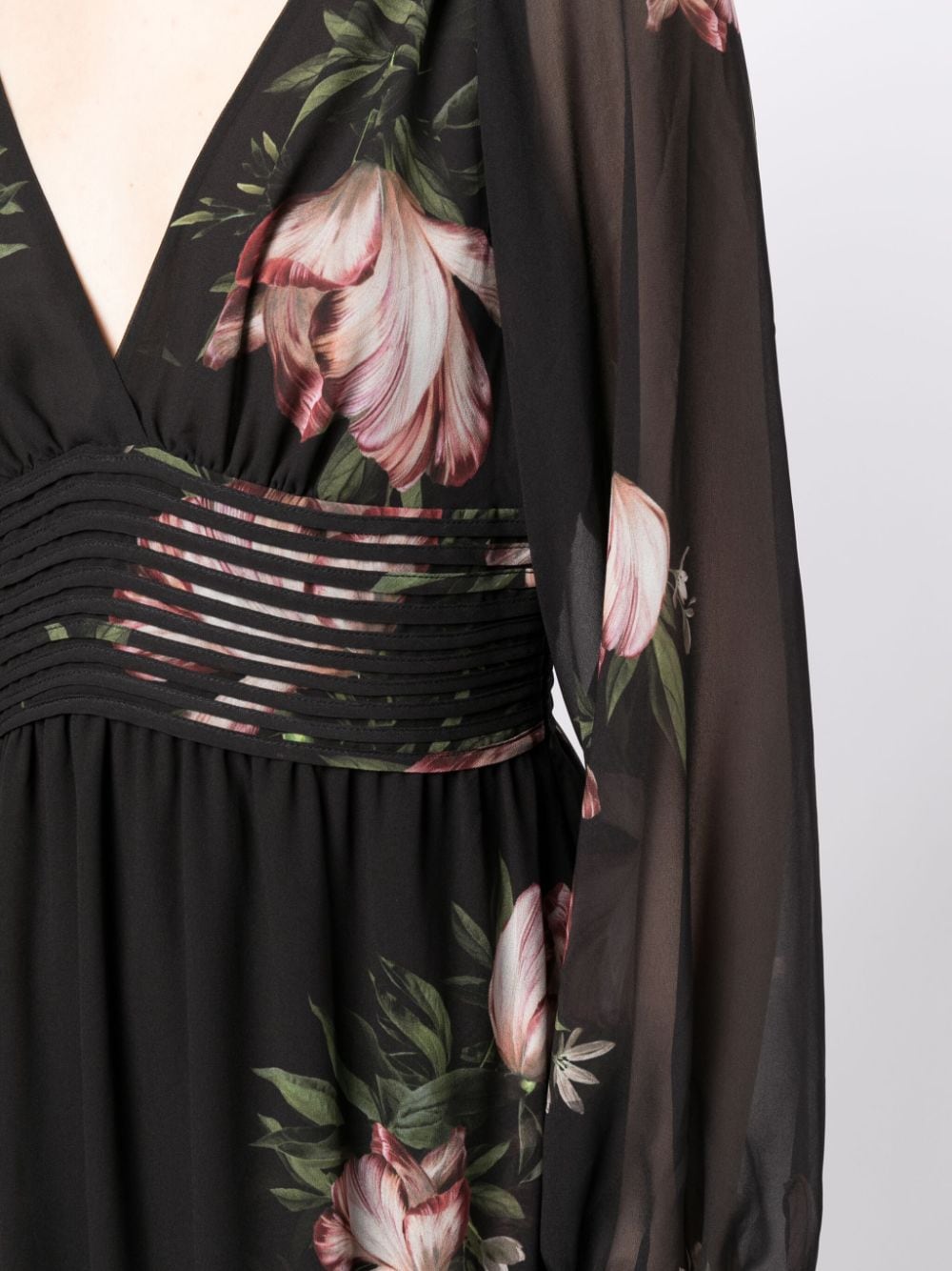 Shop Sachin & Babi Jules Floral-print Gown In Black